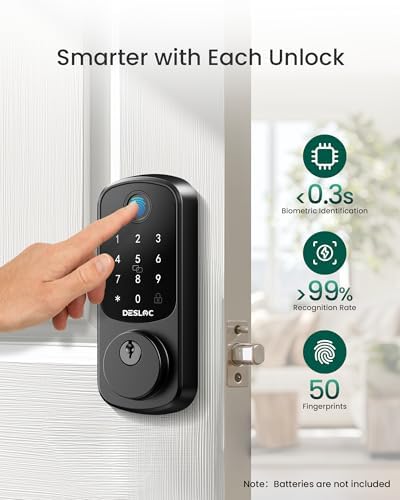 DESLOC WiFi Fingerprint Smart Lock with App Control and Keypad - Image 4
