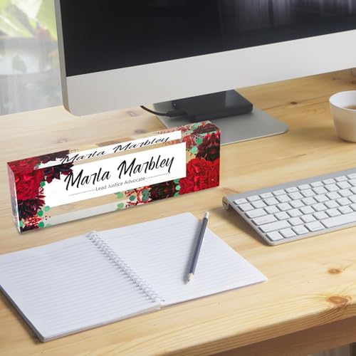 Personalized Acrylic Office Desk Name Plate with Name and Title Printing - Image 3
