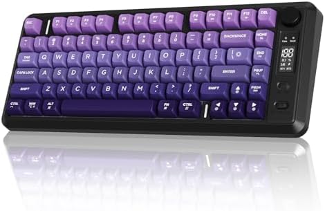 Free wolf M75 Wireless Gaming Keyboard Mechanical Feel Membrane - Purple by Free+wolf