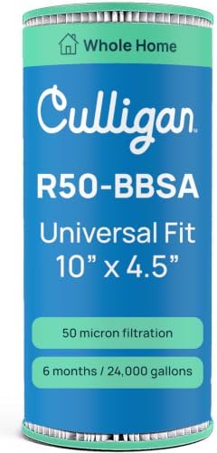 Culligan Whole House Water_Filter for Sediment 50 Micron R50-BBSA 10”x4.5” Long Lasting Water_Filter Cartridge Replacement Compatible with Many other Home_Water Filtration Systems (Pack of 3) by CulliganWater