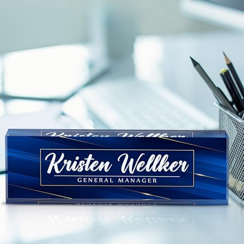 Personalized Acrylic Desk Name Plate, Custom Employee Appreciation Gift, Office Decor Accessory - Image 2
