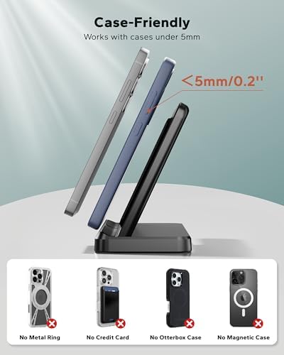 3 in 1 Charging Station for Samsung, Wireless Charger Stand for Galaxy S26/S25/S24/S23/Z Fold, Phone and Watch Charger for Samsung Watch Galaxy 8/7/6/5, Galaxy Buds 3/2/Pro - Image 6