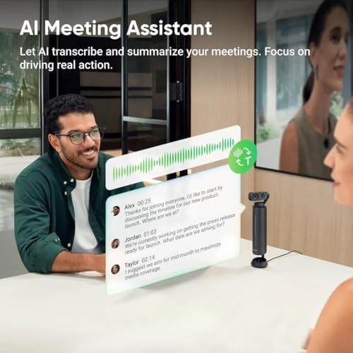 Insta360 WaveLink Pro Bundle- Professional Speakerphone with AI Recording Suite,Voice Recorder, 8 Noise-Canceling Mics w/Beamforming, AI Transcript, 99 Languages, 32GB, Meetings(Wave+Link 2 Pro) - Image 5