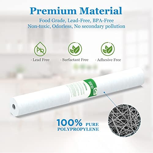 5 Micron Water Filter 20" x 2.5" Replacement Cartridge, 6-Pack - Image 4