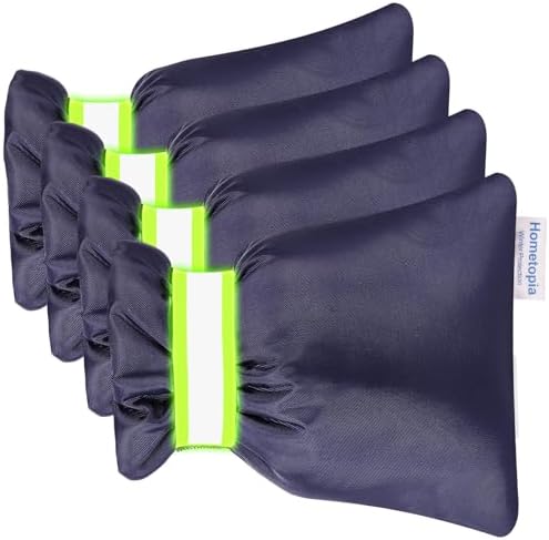 4Pack Outdoor Faucet Covers for Winter - Pro 6.7"W x 8.3"H Outdoor Water Faucet Covers Socks for Winter Freeze Protection Pipe Insulation Reusable Waterproof Insulated Spigot backflow Cover,Blue - Image 2