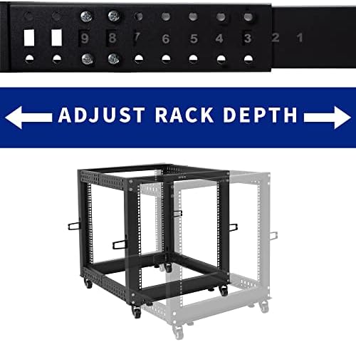 VIVO 12U Freestanding Server Rack Cart - Image 3