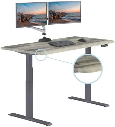 Vari ComfortEdge Electric Standing Desk – 60x30 – Driftwood/White - Image 3