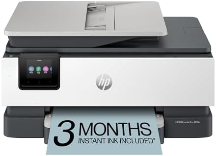 HP OfficeJet Pro 8135e Wireless All-in-One Color Inkjet Printer, Print, scan, Copy, fax, ADF, Duplex Printing Best-for-Home Office, 3 Month Instant Ink Trial Included, AI-Enabled (40Q35A) by Unknown