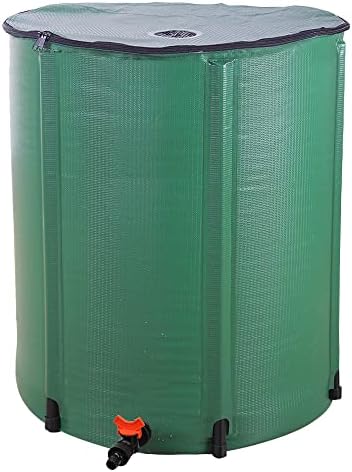 50 Gallon Collapsible Rain Barrel, Portable Rain Water Collection Barrel, Rainwater Collection System with Spigots and Overflow Kit, Rain Barrels to Collect Rainwater from Gutter for Garden by ANTSKU