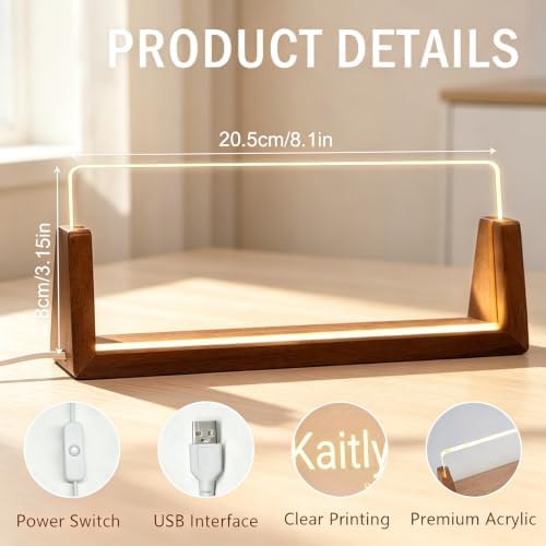 Custom Name Plate for Desk with Light Up Acrylic & Wooden Base - Personalized Office Sign for Teacher, Boss, Coworker - Employee Appreciation Gift for Educators Professionals - Image 6