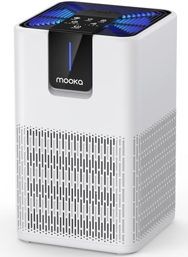 MOOKA Air Purifiers for Home Large Room 1250 Ft², H13 HEPA Filter White M05 by MOOKA