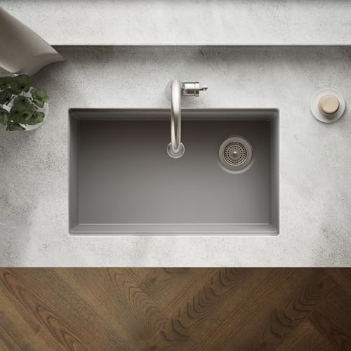 Kohler 33712-PC-CM4 Billings® 29" undermount single-bowl workstation kitchen sink, Matte Grey - Image 6