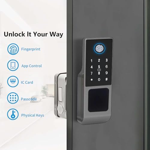 EIYSIE WiFi Smart Gate Lock, Dual Side Fingerprint Lock, IP65 & App Control - Image 2