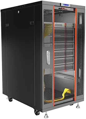 Sysracks 22U Floor Standing Rack Mount Server 39" Depth Deep Network Cabinet, Server Rack with Fan, Removable Side Panels, Locking Glass Door Computer Cabinet Enclosure Network Rack Case SRF 22.6.10 - Image 3