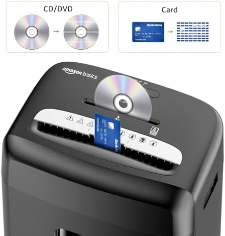 Amazon Basics High Security Micro Cut Paper Shredder, 8 Sheet Capacity, CD and Credit Card Shredder with Pull Out Bin, Black - Image 5