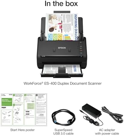 Epson Workforce ES-400 Color Duplex Document Scanner for PC and Mac, Auto Document Feeder (ADF) - Image 5