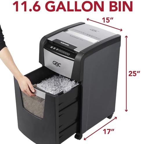 GBC 150X Paper Shredder, Auto Feed+, 150 Sheet Capacity, Super Cross-Cut, Home Office Shredding (WSM1757604) - Image 6