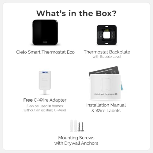 Cielo Smart Thermostat Eco for Central HVAC, Energy Star Certified (Black) - Image 5