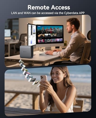 ORICO HS500 NAS Storage, AI Album and Virtual Machine, Flexible RAID Setup, 5* HDD Slot, 2 * M.2 NVMe SSD Slot, 2 * 2.5 GbE, 4K HDMl, Network Attached Storage (Diskless) - Image 4