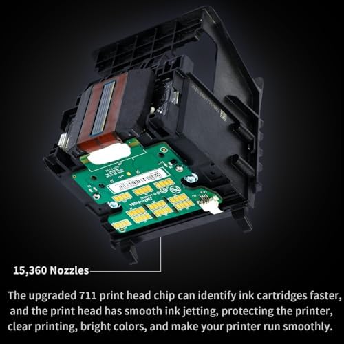 711 (C1Q10A) Printhead Replacement, Compatible with DesignJet T530, T525,T520,T130,T125,T120 and T100 Large Format Plotter Printer, Print Head Replacement - Image 3