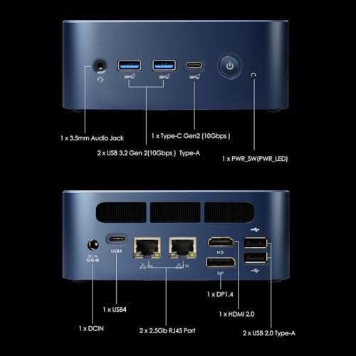 Mini PC Gaming,BREN7P AMD Ryzen 7 7840HS 5.1GHz Dual NIC LAN 2.5Gbps Desktop Compute 16GB DDR5 512GB PCIe4.0 SSD,USB4.0,Triple 4K Display,HDMI,DP,USB-C,WiFi 6 BT5.2,Multitasking - Image 6