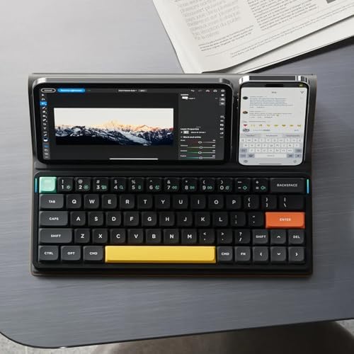 nuphy Air60 V2 Portable Wireless Keyboard 60% Low Profile Mechanical Keyboard Support QMK/VIA Compatible with Windows/mac OS/Linux Supports Bluetooth 5.1/2.4GHz/USB-C Black - Gateron Red Switch - Image 3