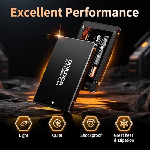 Ediloca 500GB SSD Internal Solid State Drive 2.5" SATA III 6Gb/s, 540MB/s Read Speed 3D TLC NAND, 500GB SATA SSD PC/Laptop Upgrade, Shock-Resistant & Drop-Proof(ES106) - Image 2