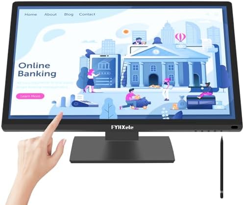 FYHXele 22 Inch Touchscreen Monitor, IPS FHD 1080P Touch PC Display, 75Hz, LED Backlit Multi-Touch Monitor, VESA, HDMI & VGA & USB Computer Touch Screen for Gaming, Business, Warehouse, Bar, Gym by FYHXele-ViewMoreCareLess