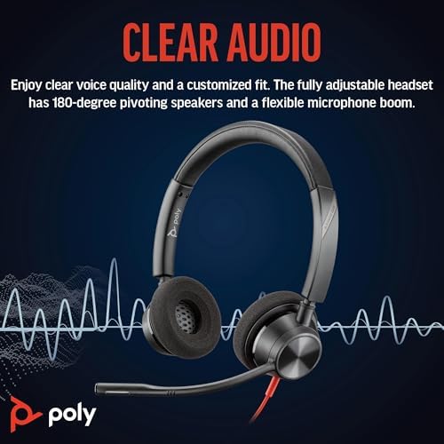 Poly Blackwire 3320 Wired USB Headset with Mic for PC & Work - Image 2
