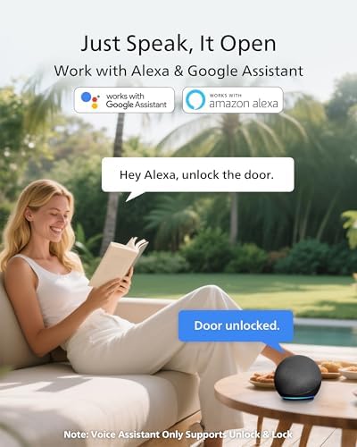 Philips WiFi Keypad Door Lock with Handle, Built-in WiFi, APP Remote Control, Voice & Fingerprint Unlock, Smart Locks for Front Door with Auto Lock, Keyless Entry Deadbolt, Satin Nickel - Image 5