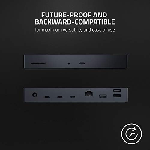 Razer Thunderbolt 4 Dock: 10 Ports in 1-Dual 4K or Single 8K Video Output-USB A and C Hub,2.5 GbE Thunderbolt 3,Mac,and PC Compatible-Thunderbolt 4 Certified-Passthrough Charging-Chroma (Pack of 3) - Image 5