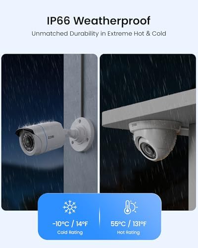 ZOSI H.265+ 1080p 16 Channel Security Camera System with AI Human Vehicle Detect, 16 x 2MP Weatherproof Surveillance CCTV Bullet Dome Camera Outdoor Indoor, 80ft Night Vision, Remote Access, 2TB HDD - Image 3