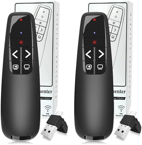 (2 Units) Wireless Presentation Clicker Remote for PowerPoint, Presenter by VILNIU%C2%AEPresentationClicker