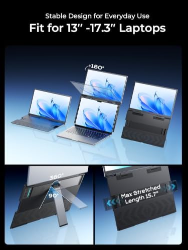 Laptop Screen Extender 15.6" FHD 1080P IPS Portable Monitor Above Laptop - Image 5