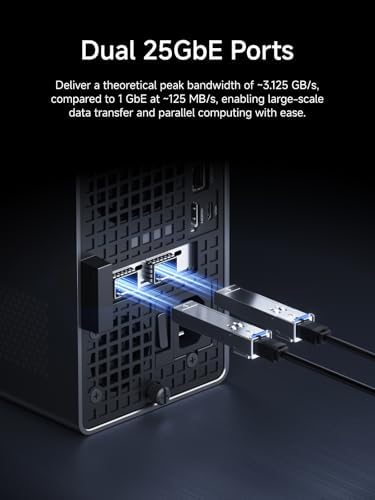 MINISFORUM MS-02 Ultra Mini Workstation Core Ultra 9 285HX(24C/24T, up to 5.5GHz) 32G RAM 1TB SSD, 2x25G SFP+, 1x10G + 1x2.5G RJ45, HDMI|2xUSB4 V2 Output, 4X DDR5 Slot, 4X SSD Slot Mini PC - Image 6