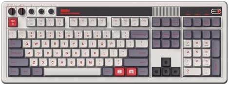 8BitDo Retro 108 Mechanical Keyboard with 108 Keys and Integrated Numpad, Bluetooth/2.4G/USB-C Hot Swappable Wireless Gaming Keyboard for Windows and Android - N Edition - Image 2