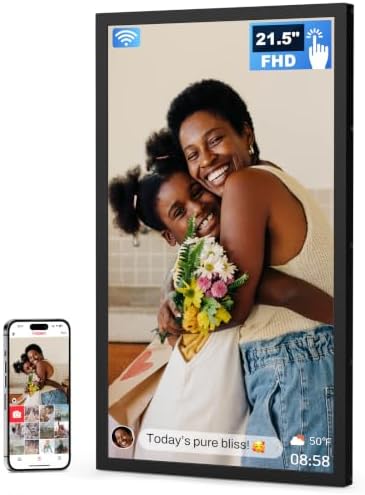 FRAMEO 21.5" Digital Picture Frame, Touchscreen Large Display, 32GB by Arktronic