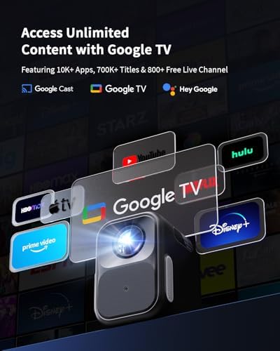WEMAX Google TV Smart Projector, Licensed Netflix, Native 1080P FHD - Image 2