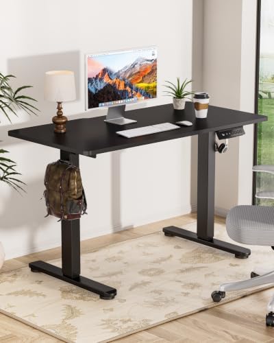 Okin Standing Desk Electric Adjustable Computer Whole Piece Stand up Desk Office Gaming Home Office Memory Desks 48x24 inches Black - Image 2