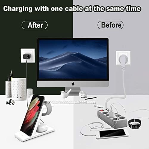 Wireless Charging Station for Samsung Wireless Charger Galaxy S26 Ultra/S25/S24/S23/S22/Note20 Z Fold Flip7 Galaxy Watch 8/7/6/5/4/3 Active 2/1 Stand Galaxy Buds4/4 Pro/3/2 Pro/Live Multiple Devices - Image 5
