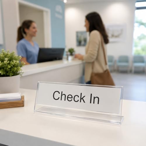NIUBEE Acrylic Name Plates for Desks,12 Pack,Sign Holder for Meeting Office - Image 7