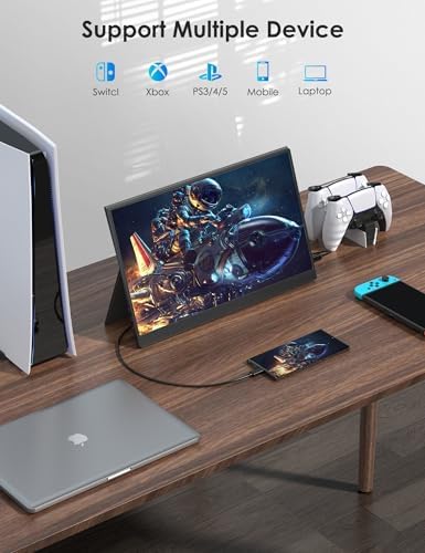Anyuse 17.3" FHD 144Hz IPS USB-C HDMI Portable Monitor - Image 5