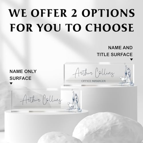 Custom Name Plate for Desk, Acrylic Desk Name Plate Personalized, Employee Appreciation Gifts, Office Desk Accessories for Women Men Teacher Nurse, Coworker Gifts for Manager Assistant (SlateBlue) - Image 5