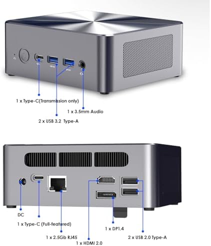 BREN7A Mini PC, i5-12450H 8C/12T Up to 4.4GHz,16GB RAM 512GB SSD,Triple 4K Display,2.5G Ethernet WiFi 6 BT 5.2, for Remote Work/Business/Office/Home Server,Light NAS... - Image 2