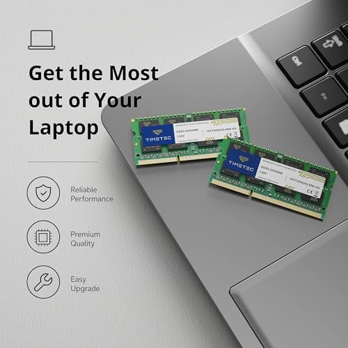 Timetec 16GB KIT(4x4GB) DDR3L / DDR3 1600MHz PC3L-12800 / PC3-12800 Non-ECC Unbuffered 1.35V / 1.5V CL11 2Rx8 Dual Rank 204 Pin SODIMM Laptop Notebook PC Computer Memory RAM Module Upgrade - Image 3