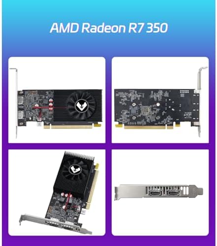 MOUGOL AMD Radeon R7 350 4GB GDDR3 Low Profile Graphics Card, 2*HDMI Port - Image 2