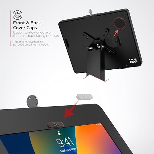 Premium Thin Floor Stand – CTA Heavy-Duty Premium Thin Floor Stand w/LED Light Add-On & Remote Control for iPad 11 (A16) - Pro 11-inch M4 - Air 11-inch M3- iPad 10th Gen - Galaxy Tab & More Tablets - Image 5