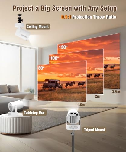 Mini Projector with Wifi and Bluetooth, Portable 4K Support Smart Proyector - Image 4