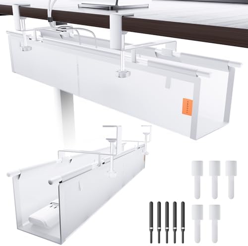 Under Desk Cable Management Tray, Mesh Fabric - Excellent Heat Dissipation by NODOCA
