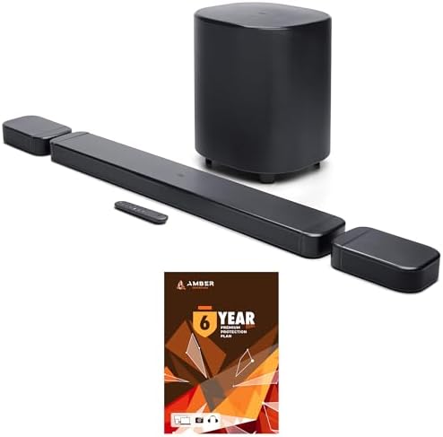 JBL BAR-700-MK2 Surround Sound 4K Dolby Atmos Passthrough Soundbar with 6 Year Amber Protection Plan (2025) by JBL